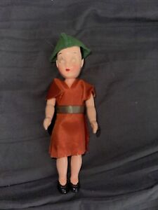 Vintage 1950's Peter Pan Plastic Doll Sleep Eyes 5 1/2" Tall Doll Good Condition