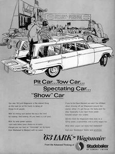 1963 Studebaker Lark Wagonaire Station Wagon "Show Car" Original Print Ad - Bild 1 von 1