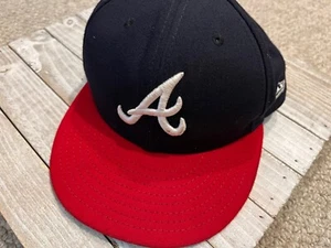 New Era Atlanta Braves Home 59Fifty Cap Hat Size 6-7/8 Major League Baseball MLB - Picture 1 of 7