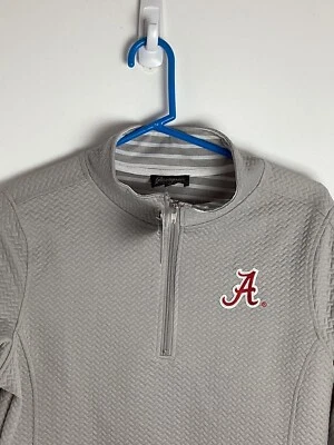 NOVO Pulôver Feminino Game Day University Of Alabama Cinza Patch A 1/4 Zíper Tamanho G - Imagem 1 de 4