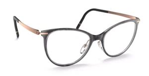 Silhouette Momentum Aurum Full Rim 23K GP Eyeglasses L017 Black Gold 53-17-140 - Picture 1 of 6