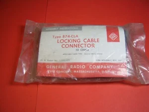 [1 Stück] GENERAL RADIO COMPANY VERRIEGELUNGSKABEL STECKER 50 Ohm TYP 874-CLA - Bild 1 von 6