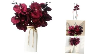 Artificial Orchid Set of 5 Artificial Fake Flowers Real Touch Butterfly Orchid - Picture 1 of 7