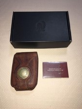 Red Moon Shaman Bi-Fold Leather Wallet Brown Authentic Used