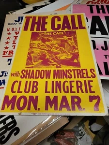 THE CALL SHADOW MINSTRELS RARE LIVE L.A. ROCK ALTERNATIVE BOXING POSTER ALT - Picture 1 of 2