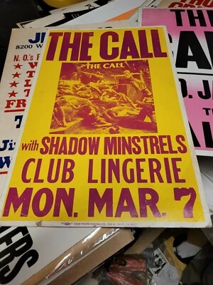 THE CALL SHADOW MINSTRELS RARE LIVE L.A. ROCK ALTERNATIVE BOXING POSTER ALT - Image 1 of 2