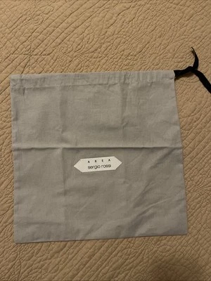 Подлинный SERGIO ROSSI новый серый хлопок шнурка обуви пыли сумка размер - 13 «x 13» - Изображение 1 из 4