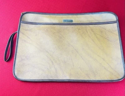 Vtg Samsonite Leather Vinyl Computer Bag 15.5x10.5 Robin Zip Portfolio USA 1970s - Image 1 of 4