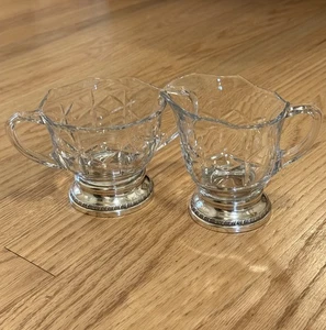 Duncan Miller Prelude Etched Stars Sugar Creamer Set Sterling Silver - Vintage! - Picture 1 of 17