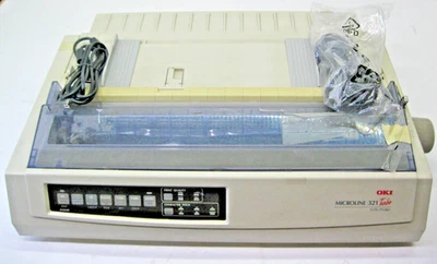 OKI MICROLINE 320 TURBO 9 PIN DOT MATRIX PRINTER T5-WH - Image 1 of 4