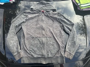 Vintage Element Skateboards Hoodie Sweatshirt Mens Large Gray AOP Full Zip Y2K - Picture 1 of 15