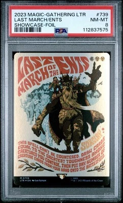 FOIL PSA 8 MTG Magic Lord of the Rings Poster 739 Last March of the Ents 2023 - Image 1 of 4