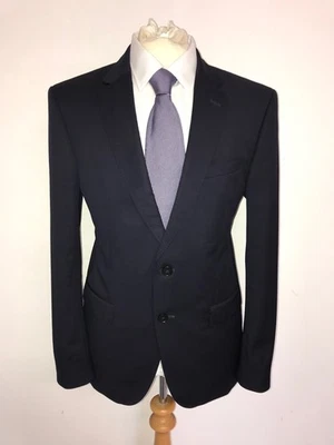 HUGO BOSS - Mens Slim Fit Plain NAVY BLUE WOOL SUIT - 40 Reg - W34 L31 - LOVELY - Image 1 of 4