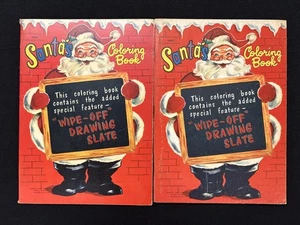 Lot 2 SANTA’S COLORING BOOK w/ wipe-off drawing slate Different insides! - Picture 1 of 4