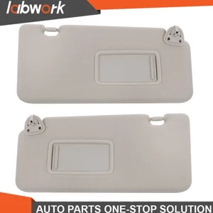 Labwork Left+Right Sun Visors Shade For Nissan Versa 2007-2012 Gray W/ Mirror - Picture 1 of 18