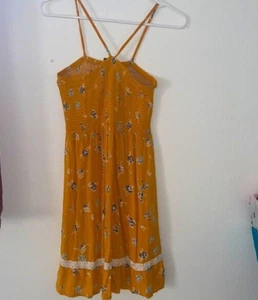 Art Class Young Girls Spaghetti Strap flower Print Flare Dress Size XL (14-16) - Picture 1 of 4