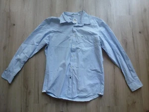 Camicia vintage Lacoste uomo (L) 42 blu con bottoni manica lunga cotone logo ricamato - Foto 1 di 11