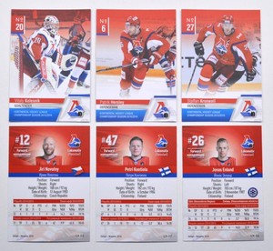 2015-16 BY cards Lokomotiv Yaroslavl Pick a Player Card