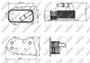 NEW NRF ENGINE OIL COOLER OE QUALITY REPLACEMENT 31341 - Picture 1 of 4