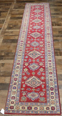 2'7"x13' New Fine Pak Super Kazak hand knotted wool Oriental area rug runner - Image 1 of 4
