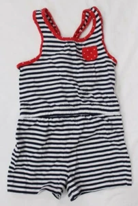 NWT Gymboree Summer Girls 4th of July Striped Romper 4T Cross Back - Picture 1 of 3