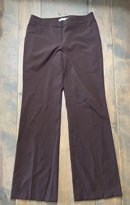 Pantalones de vestir informales de oficina Caslon para mujer marrón liso frente plano talla: 6 Foto 1 de 4