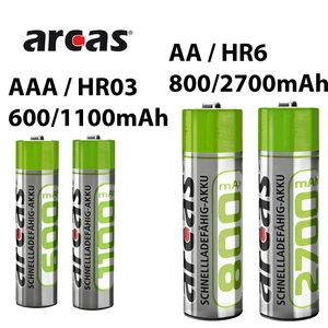 Arcas Akkus AA AAA Micro Mignon 600mAh - 2700mAh Garten Solar 1.2 V Blister