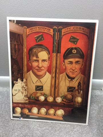 TY COBB & CHRISTY MATHEWSON Collage Poster 1993 Baseball new sealed 11x14 Cover