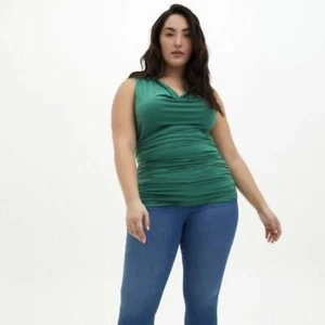 Top senza maniche Torrid Studio in maglia con collo a cappuccio colore BLU - Foto 1 di 7