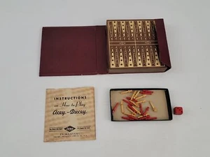 acey ducey genuine leather edition by Lowe 1940s board game set Incomplete - Picture 1 of 9