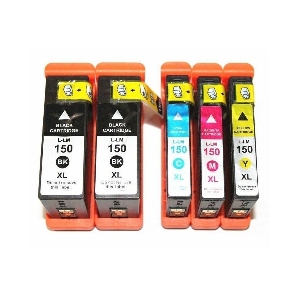 5Pack High-Yield 2 x BK + CMY Ink For Lexmark 150XL Pro715 Pro915 S315 S415 S515 - Image 1 of 1