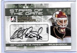 AUTÓGRAFO CERTIFICADO NIKLAS BACKSTROM 2009-10 EN EL JUEGO BTP STARS OF THE GAME - Imagen 1 de 1