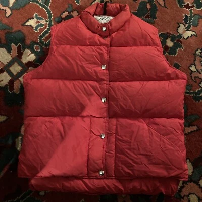 Vintage LL Bean Script Logo Mens USA Made Insulated Goose Down Puffer Vest Small - Image 1 of 4