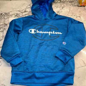 Champion Boys 4/5 Blue Hoodie Hooded Sweatshirt - Picture 1 of 3