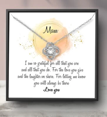 Regalo para Mamá, Regalo Día de la Madre, Mensaje Collar Tarjeta Regalo para Madre Foto 1 de 4