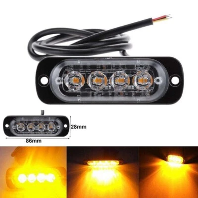 LED Auto Frontblitzer Mehrfarbig Blitzlicht Warnleuchte LKW Strobe Licht 12V 24V - Bild 1 von 4