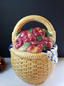 Cooks Club - Basket of Apples - Pattern CKA7 Cookie Jar - NEW DISPLAY ITEM - Picture 1 of 13
