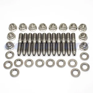 M8 x1.25mm Titanium Stud, Washer & Lock Nut Kit (12 pcs) - Picture 1 of 4