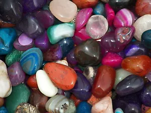 3000 Karat Menge Größe #6 Tumbled polierte Edelsteine + Ein KOSTENLOSER facettierter Edelstein - Bild 1 von 2