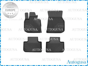NEW LHD BLACK RUBBER FLOOR MATS CAR LINERS ALL WEATHER FOR BMW G01 X3 2018- - Picture 1 of 4
