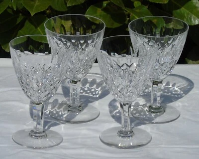 Val Saint Lambert? Lemberg? Lot de 4 verres à vin cuit en cristal taillé - Photo 1/2