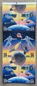 US Stamps, Scott #2631-34 block & 33/34 pair 29c Space Accomplishments XF M/NH - Picture 1 of 3