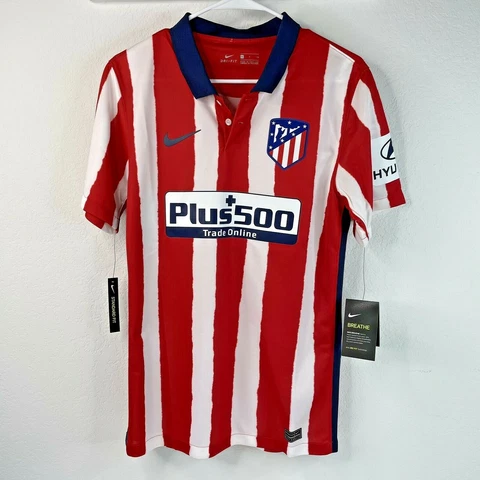[S] NIKE ATLETICO DE MADRID 2020-2021 Stadium Home Soccer Jersey Red White Cover