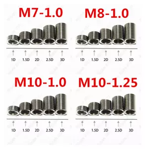 M7 M8 M10 filo inserimento filo cavo riparazione denti fini metrici 304 - Foto 1 di 5