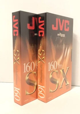 2  - JVC High Performance SX 160 8 Hour Blank VHS Video Recordable Tapes NEW - Image 1 of 3