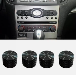 4x For Infiniti G37 G35 FX37 FX50 QX70 EX37 V36 Radio & A/C Knob Aluminum Alloy - Picture 1 of 5