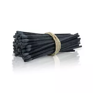 Fósforos de madera pequeños de 4" pulgadas para decoración del hogar favores de boda - carbón vegetal - Imagen 1 de 4