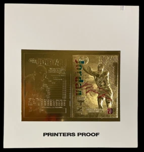 *RARO* 1997 SKYBOX ZFORCE MICHAEL JORDAN IMPRESORAS ORO 23 K PRUEBA SIN CORTAR JD101324 - Imagen 1 de 2