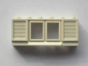 LEGO White Window 1 x 6 x 2 with Shutters Ref 646 Set 361 914  - Picture 1 of 1