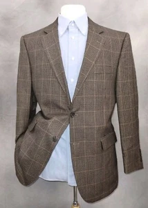 40R JOS.A.BANK Sport Coat Men's 2 Btn Hounds tooth Silk Camelhair Blazer Jacket - Picture 1 of 7
